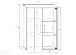 Vitriinikaappi Bantry 80 cm