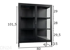 Vitriinikaappi Bunbury 80 cm