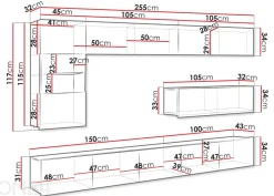 Vitriinikaappi Calabrini IV + LED