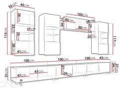 Vitriinikaappi Calabrini XI + LED