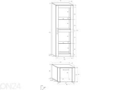 Vitriinikaappi Char 50 cm