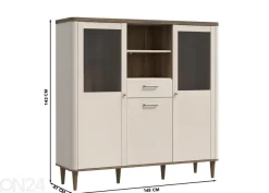 Vitriinikaappi 145 cm