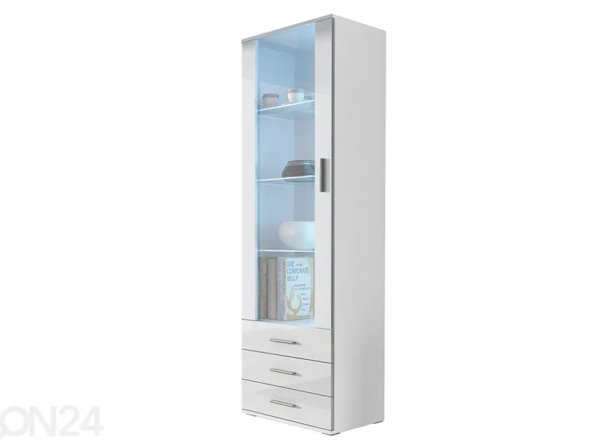 Vitriinikaappi 60 cm + LED valaistus