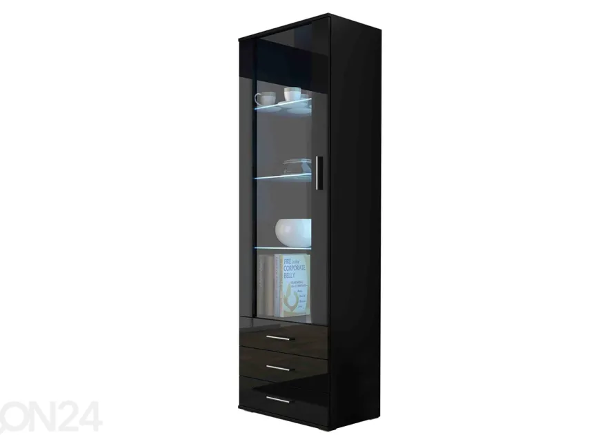 Vitriinikaappi 60 cm + LED valaistus