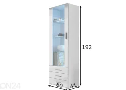 Vitriinikaappi 60 cm + LED valaistus