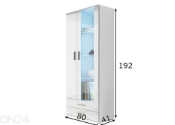 Vitriinikaappi 80 cm + LED valaistus