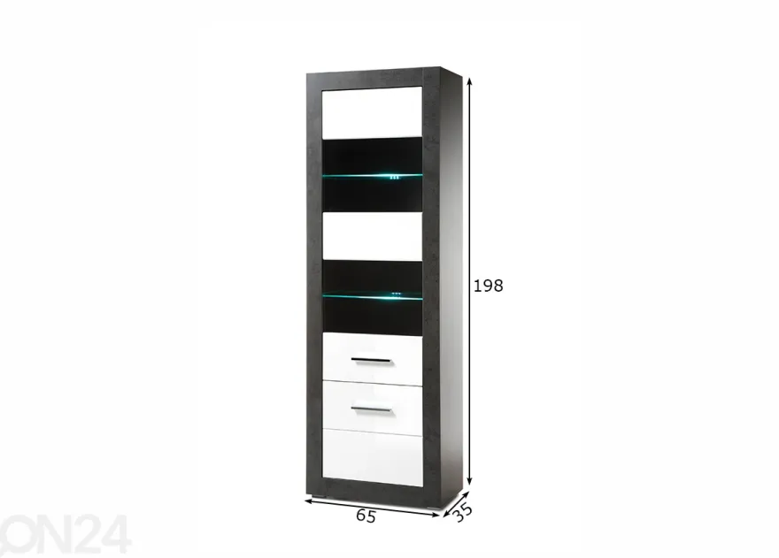 Vitriinikaappi Etero 65 cm