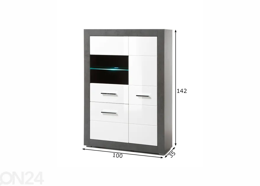 Vitriinikaappi Etero 100 cm