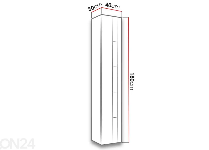 Vitriinikaappi Figo 180 cm