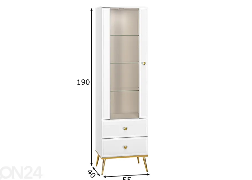 Vitriinikaappi Gloss 55 cm