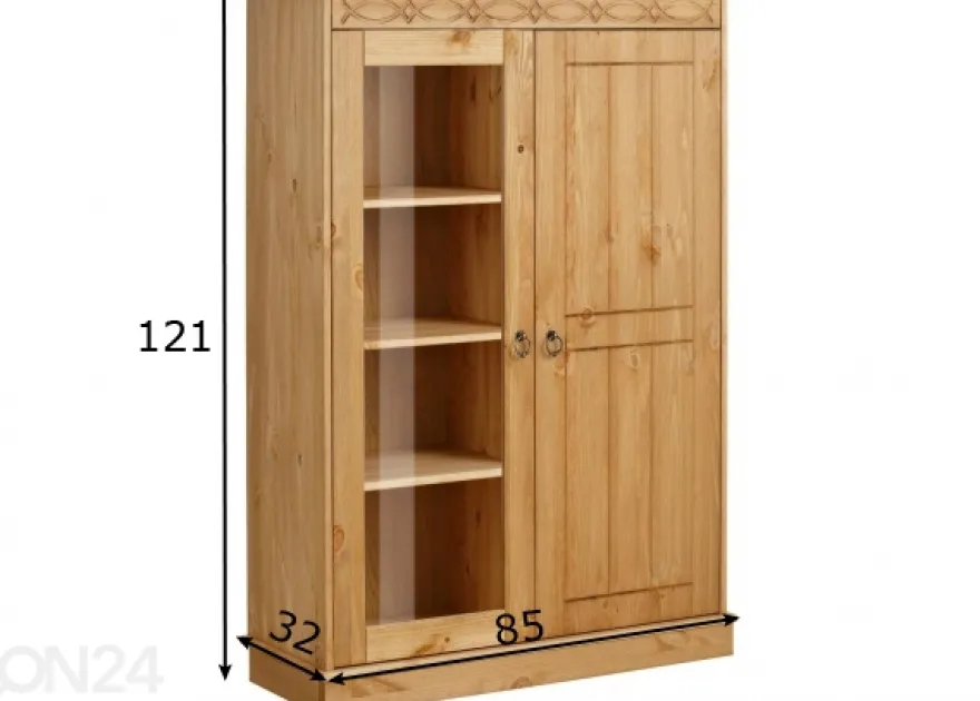 Vitriinikaappi Indra 85 cm