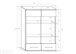 Vitriinikaappi Kerry 80 cm