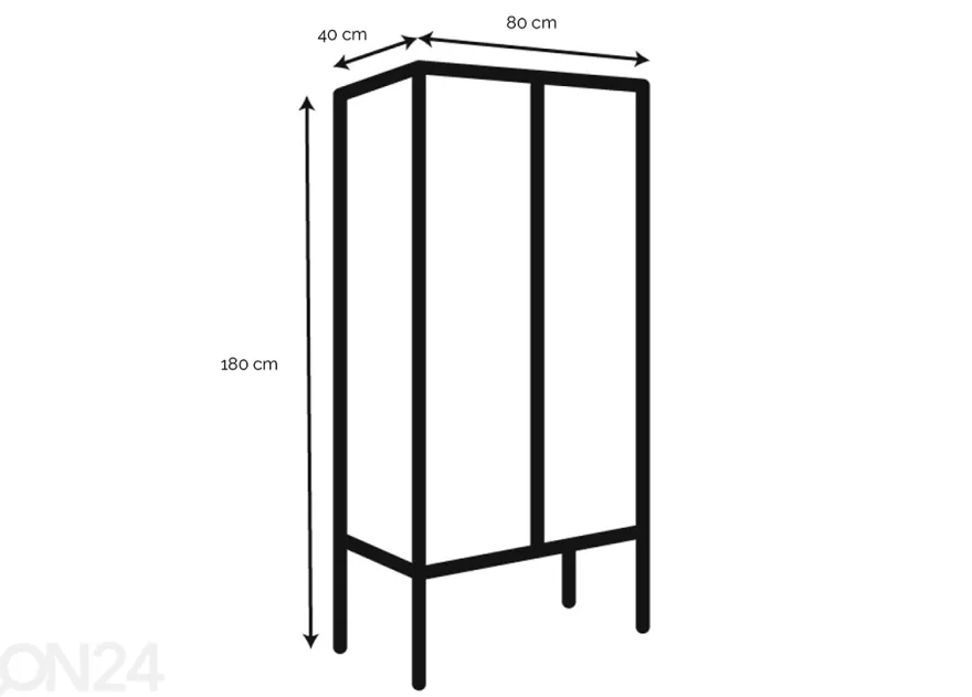Vitriinikaappi Ludvig 80 cm
