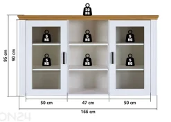 Vitriinikaappi Maluno 166 cm
