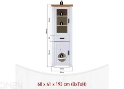 Vitriinikaappi Maluno 68x193 cm