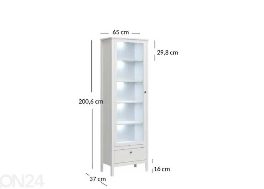 Vitriinikaappi Ole 65 cm