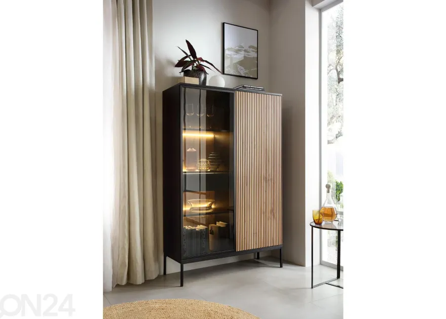 Vitriinikaappi Senato 104 cm + LED