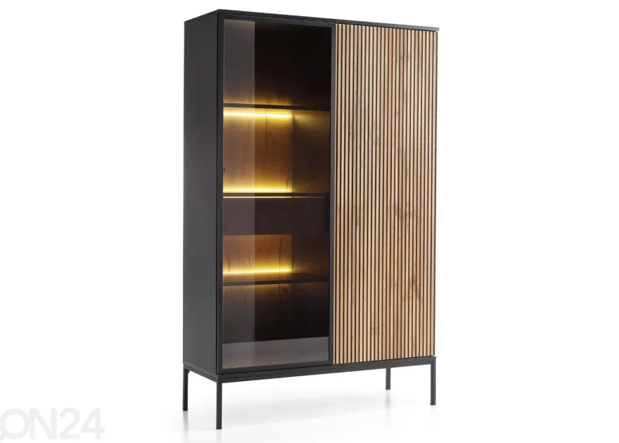 Vitriinikaappi Senato 104 cm + LED
