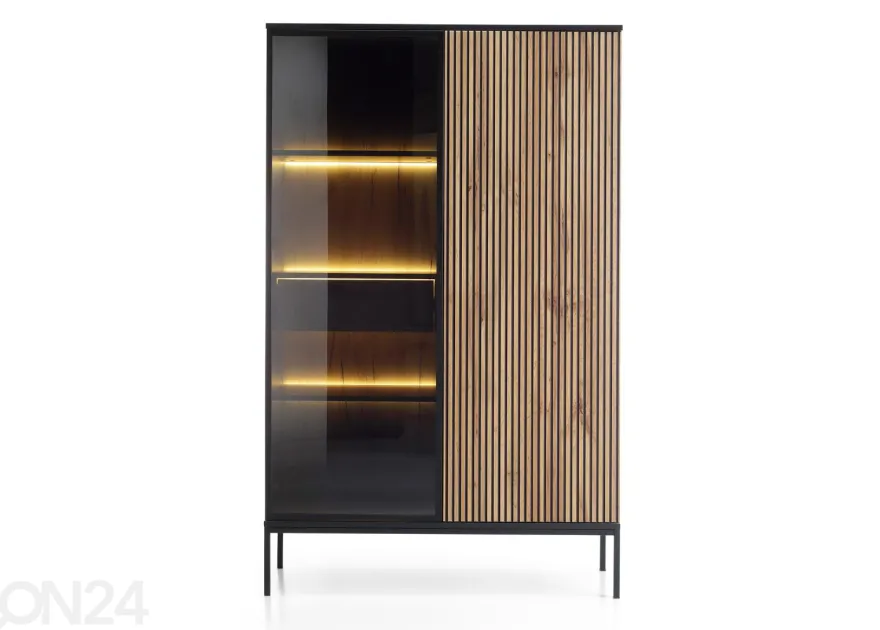 Vitriinikaappi Senato 104 cm + LED