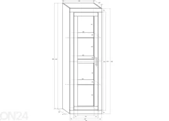 Vitriinikaappi Skibbereen 60 cm