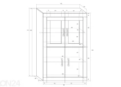 Vitriinikaappi Skibbereen 90 cm