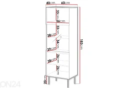 Vitriinikaappi Terry 60 cm