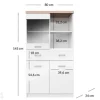Vitriinikaappi Top mix 80 cm