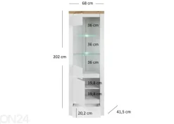 Vitriinikaappi Vigo 68 cm