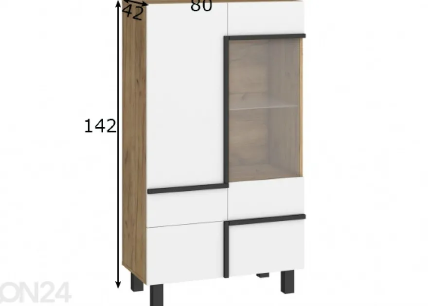Vitriinikaappi Youghal 80 cm