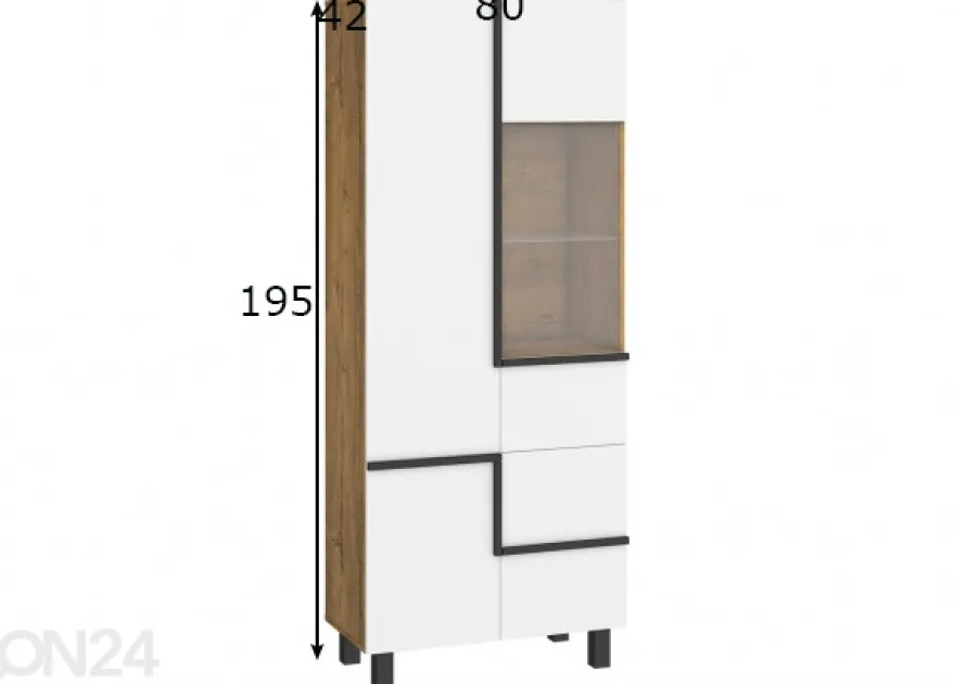 Vitriinikaappi Youghal 80 cm