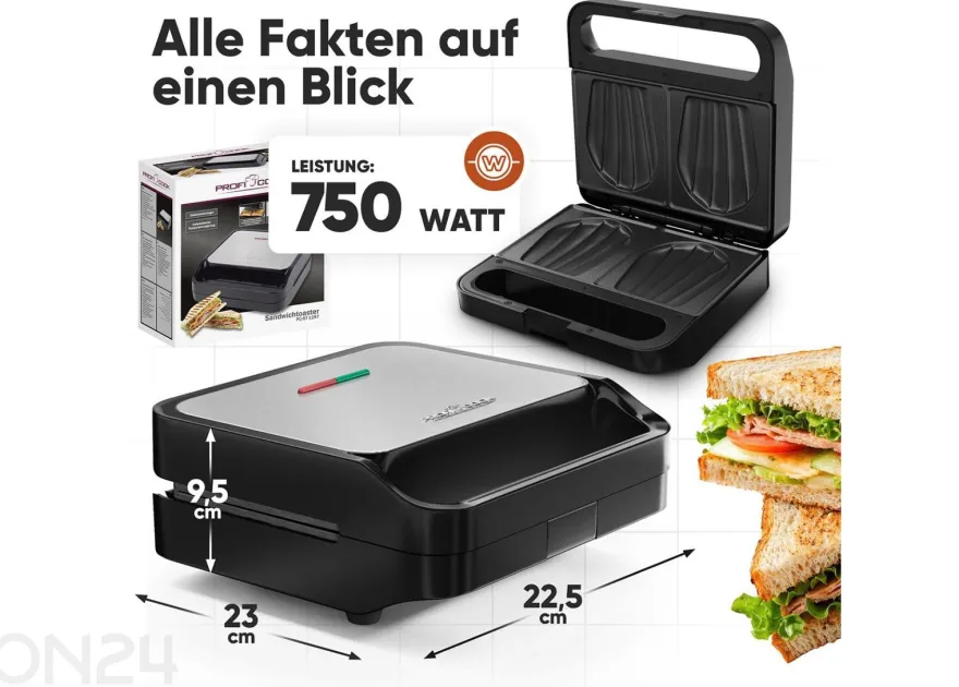 Voileivagrilli ProfiCook PCST1297