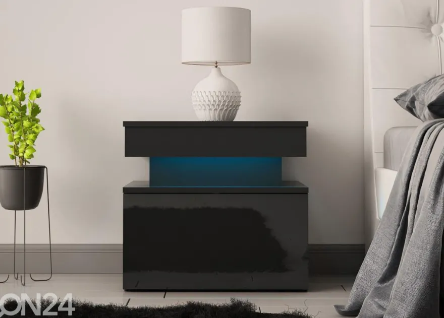 Yöpöytä Glossa 55 cm + LED